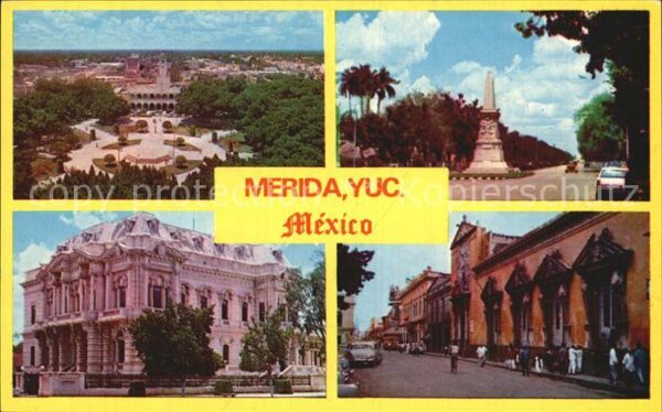 Mérida Yucatan Mounument Stadtansichten Panorama