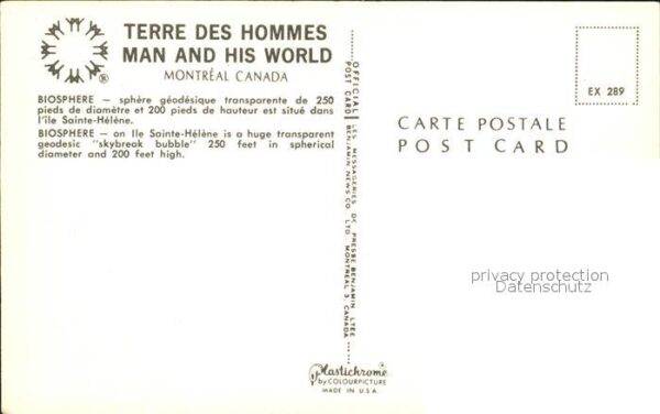 Montreal Quebec Terre des hommes man and his world – Bild 2