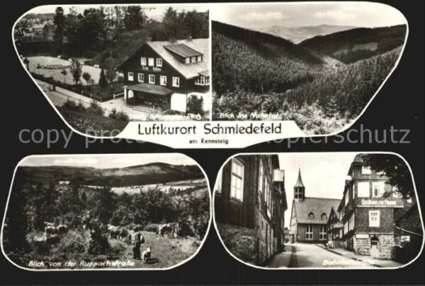 Schmiedefeld Rennsteig Luftkurort Bahnhofstraße Panorama