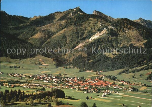Unterammergau Blick zum Pürschling Teufelstättkopf La