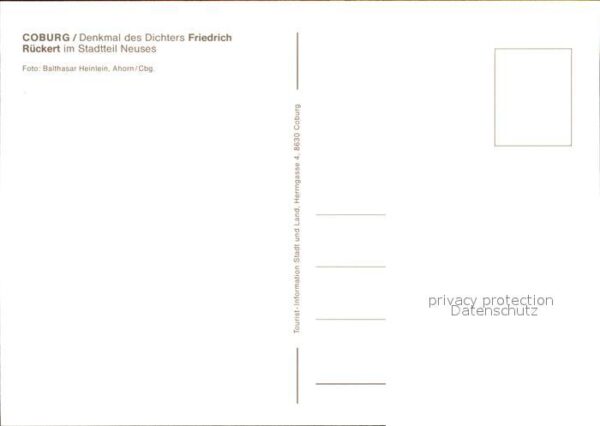 Coburg Denkmal Dichter Friedrich Rückert Neuse – Bild 2