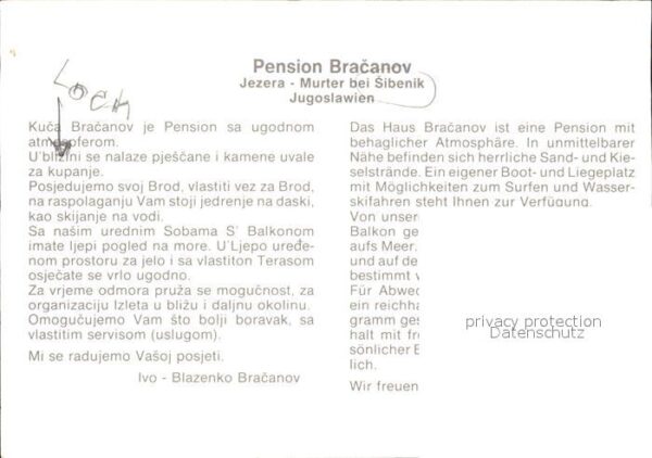 Jezera Kroatien Pension Bracanov – Bild 2