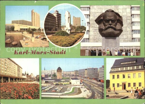 Karl-Marx-Stadt Karl Marx Monument Rathaus Fritz Hecker