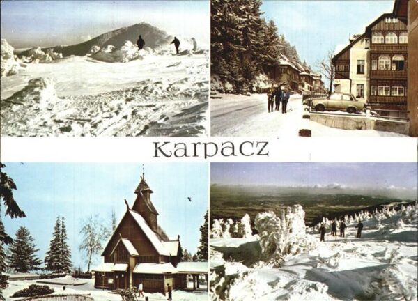 Karpacz Ortsansichten Winterlandschaft