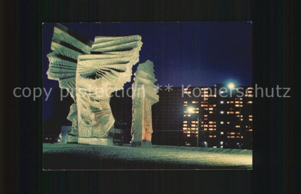Katowice Denkmal Nachtaufnahme