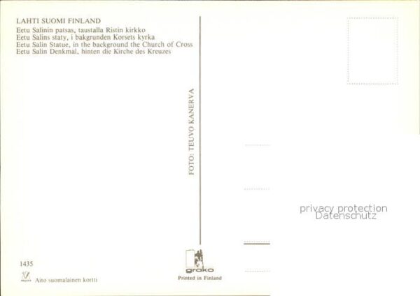 Lahti Eetu Salin Denkmal Kreuzkirche – Bild 2