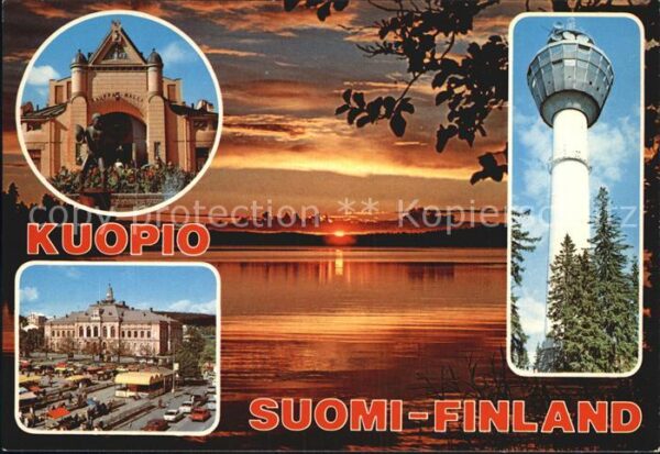 Kuopio Fernsehturm Kirche Stadtansicht