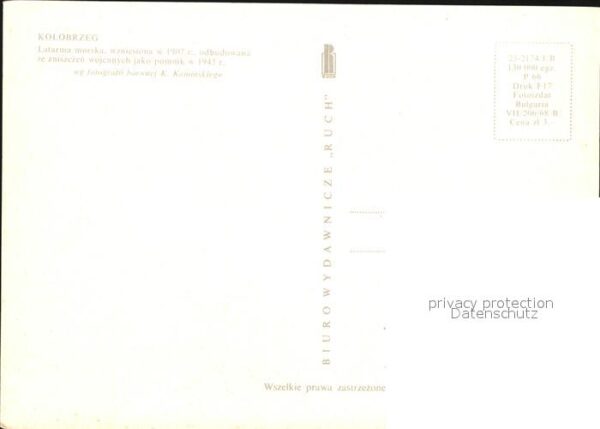 Kolobrzeg Polen Leuchtturm – Bild 2