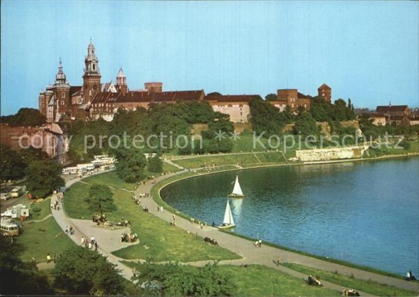 Krakau Krakow Schloss Uferpromenade