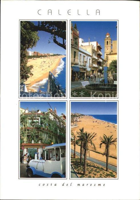 Calella Strand Brunnen Touristenzug