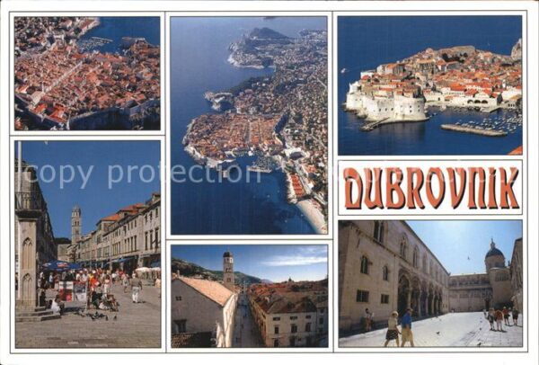 Dubrovnik Ragusa Fliegeraufnahme Marktplatz Altstadt