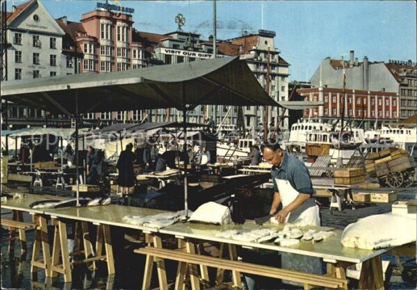 Bergen Norwegen Fischmarkt