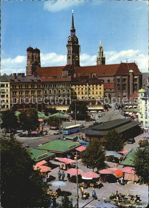 Muenchen Viktualienmarkt Frauenkirche Alter Pete