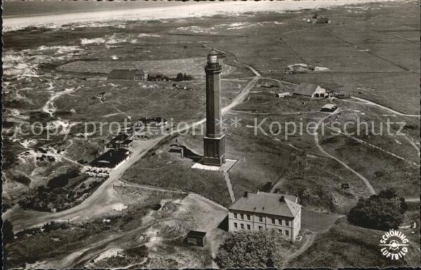 Norderney Nordseebad Fliegeraufnahme Leuchtturm