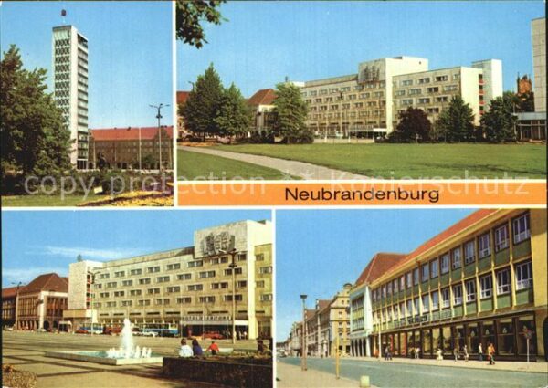 Neubrandenburg Hochhaus am Karl Marx Platz Centrum War