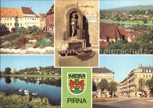 Pirna Markt Erlenpeterbrunnen Cospitz Karl Ma