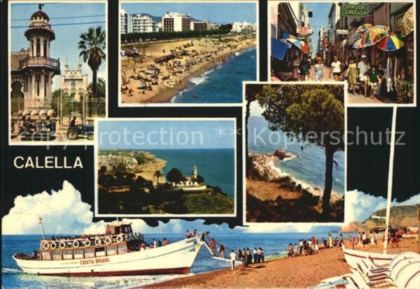 Calella Stadtansichten Strand Leuchtturm Panora