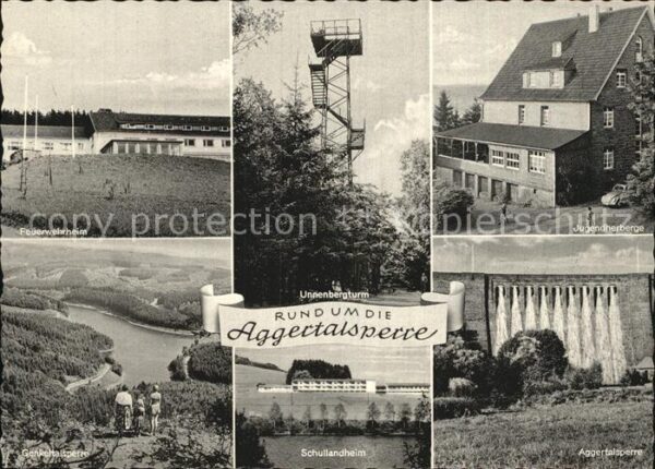 Aggertalsperre Feuerwehrheim Teilansicht Unnenbergturm