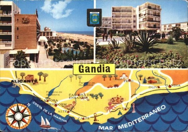 Gandia Hotel Strand Karte