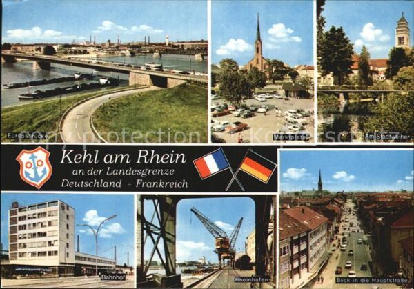 Kehl Rhein Europabrücke Marktplatz Stadtweiher Bah