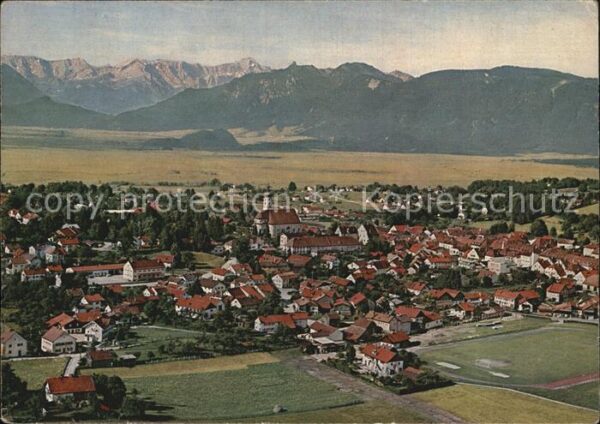 Murnau Staffelsee Fliegeraufnahme mit Zugspitzmassiv