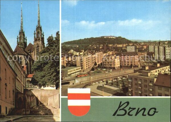 Brno Bruenn Kirchenpartie Wohnblöcke