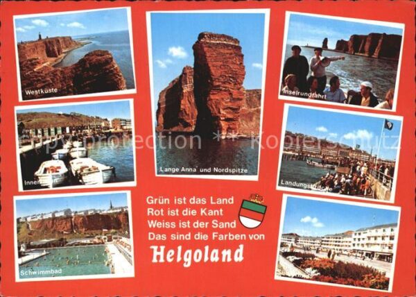 Helgoland Felsen Lange Anna Westküste Hafen Landu