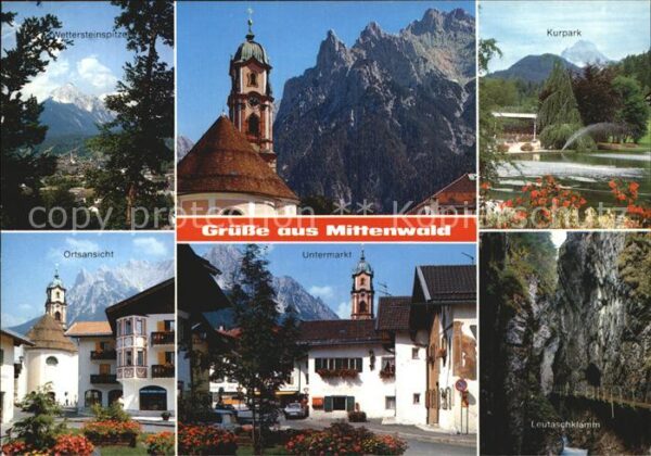 Mittenwald Bayern Wettersteinspitze Kurpark Leutschklamm