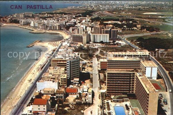 Can Pastilla Palma de Mallorca Fliegeraufnahme mit Strand