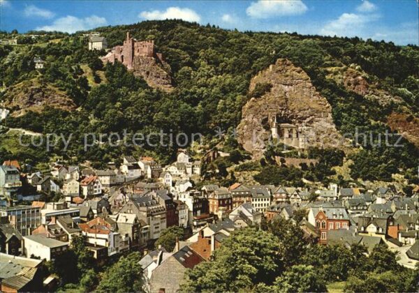 Idar-Oberstein Fliegeraufnahme Schloßruine und Felsenk