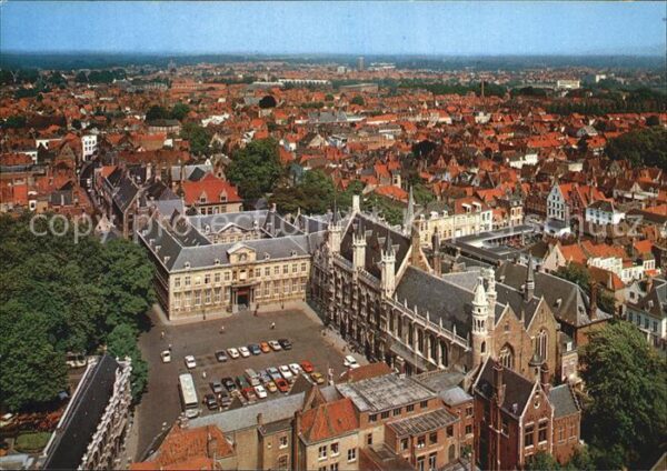 Brugge Blick vom Belfried auf Burgplein