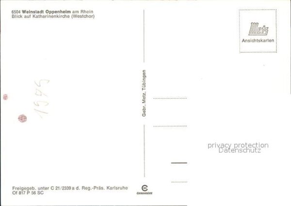Oppenheim Fliegeraufnahme Katharinenkirche Weinst – Bild 2