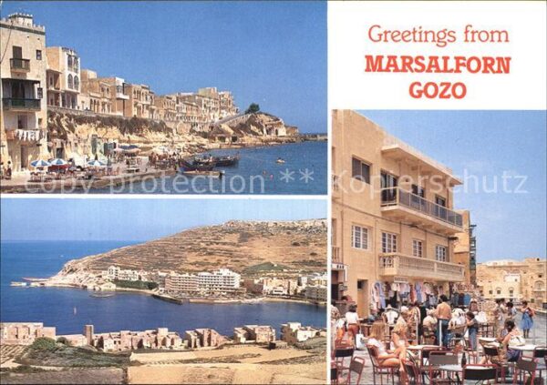 Gozo Malta Marsalforn Partie am Meer