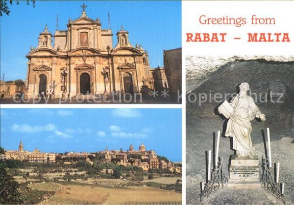 Rabat Malta Parish Church and St. Pauls Grotto
