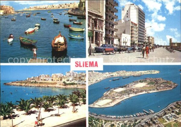 Sliema Fliegeraufnahme Hafen Strassenpartie