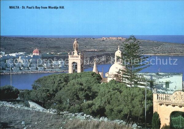 St Pauls Bay From Wardija Hill