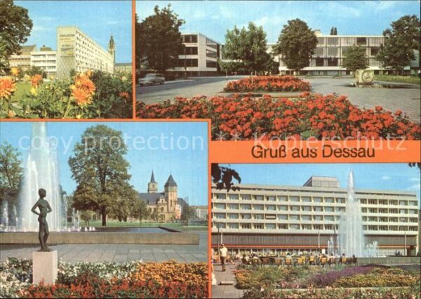 Dessau-Rosslau Scheibe Nord und Hotel Stadt Dessau Bau
