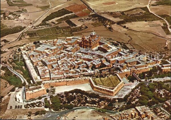 Malta Fliegeraufnahme The Walled City of Medi