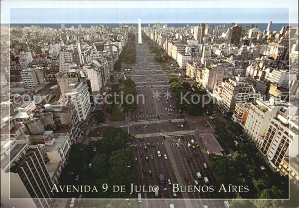 Buenos Aires Fliegeraufnahme Avenida 9 de Julio