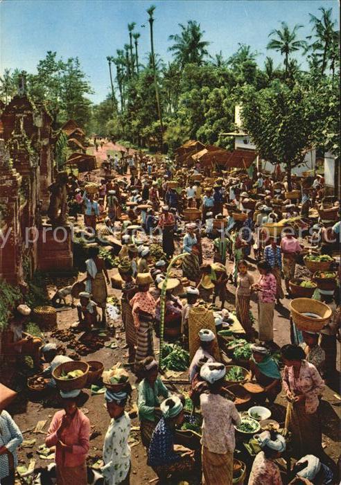Bali Indonesien Village Market Scene