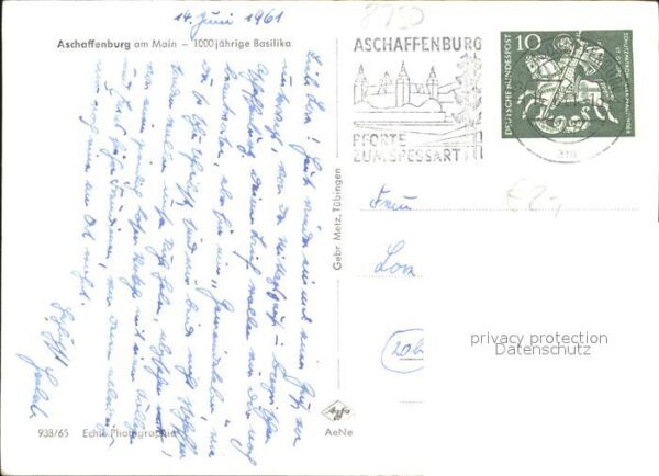 Aschaffenburg Main mit Basilika – Bild 2
