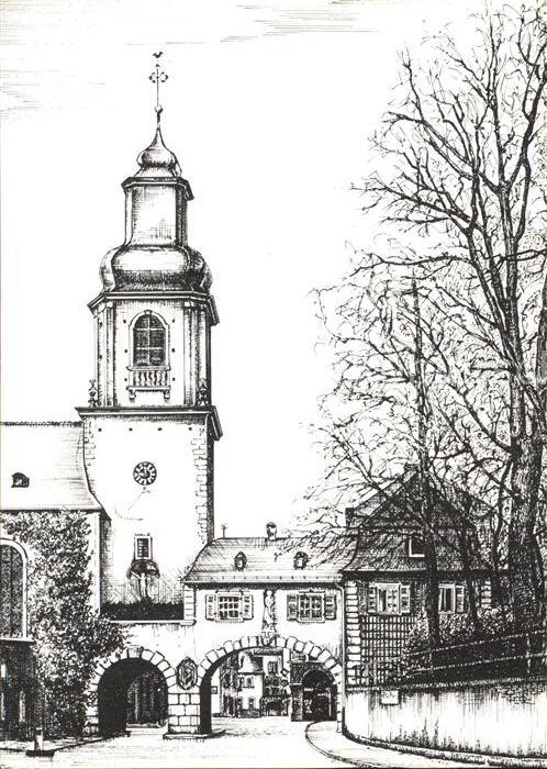 Aschaffenburg Main Sandtor Künstlerkarte