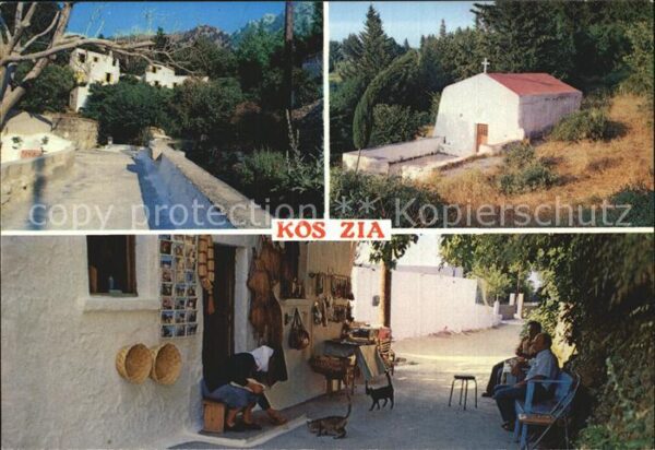 Zia Kos Kirche Ortspartie