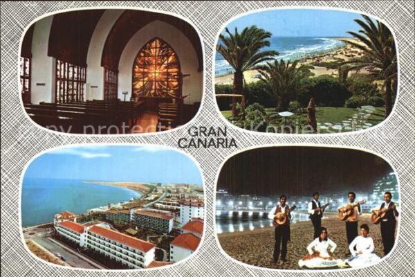 Gran Canaria Fliegeraufnahme Strand Musikgruppe Kirc