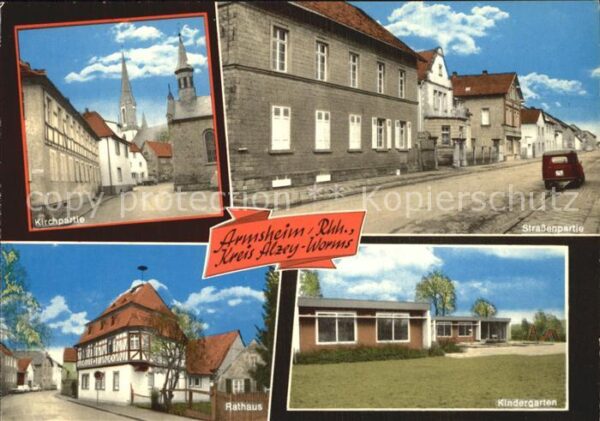 Armsheim Kirchpartie Straße Rathaus
