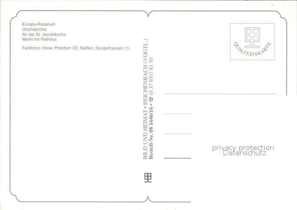 Sangerhausen Suedharz Europa-Rosarium Ulrichskirche Markt – Bild 2