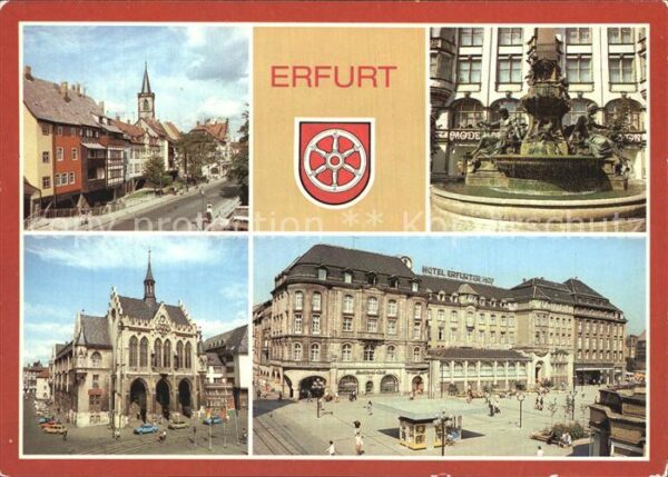 Eisenach Thueringen Krämerbrücke Monuentalbrunnen Interhote
