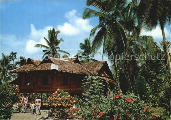 Malaysia Malaya Typical Malay thatch house