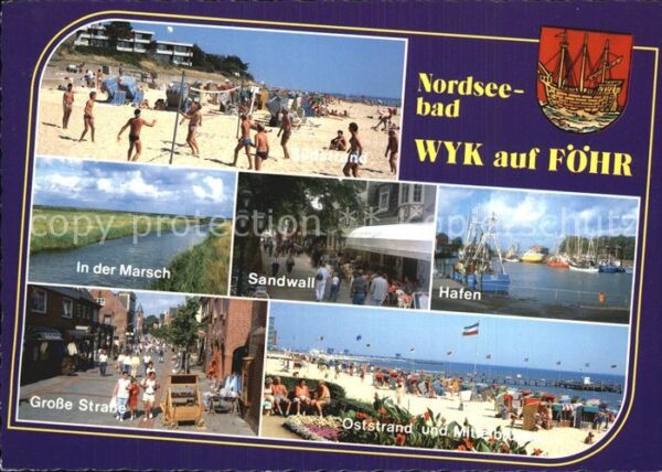Wyk Foehr Strand Marsch Sandwall Hafen