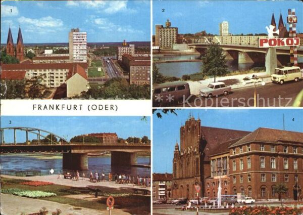 Frankfurt Oder Brücke der Freundschaft Blicke vom Hoch